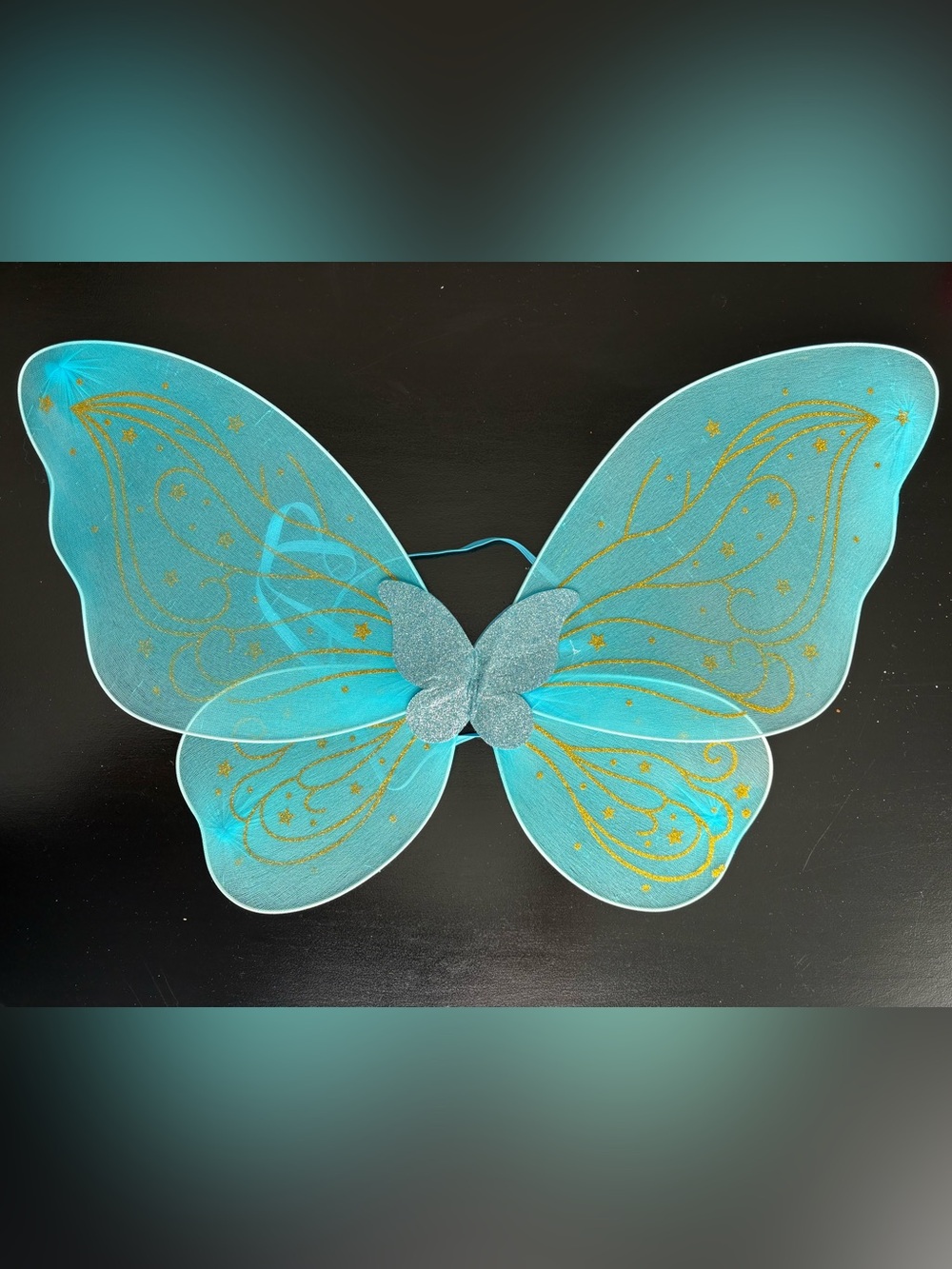 Turquoise Butterfly Wings Costume Accessory - Unbranded